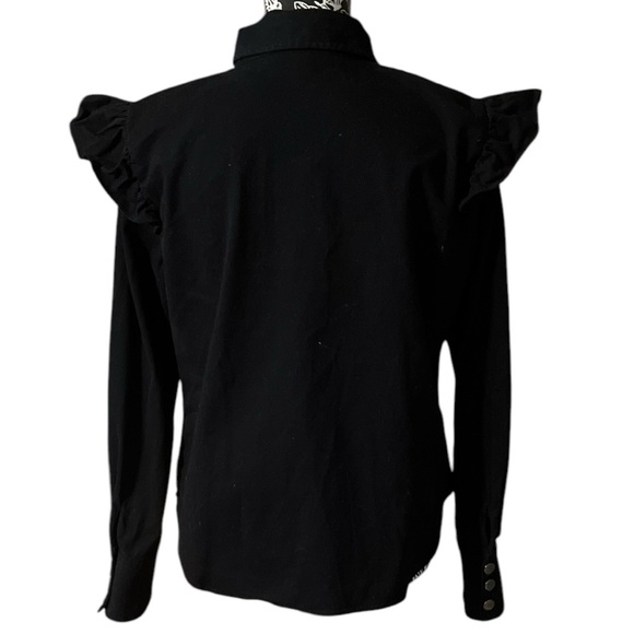 Bar III Ruffle Shoulder Blouse - Picture 4 of 8